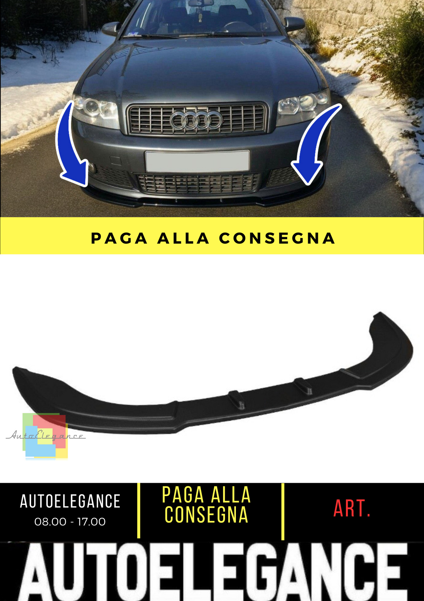 💫FRONT SPLITTER V.2 suitable for Audi A4 S-Line B6💫