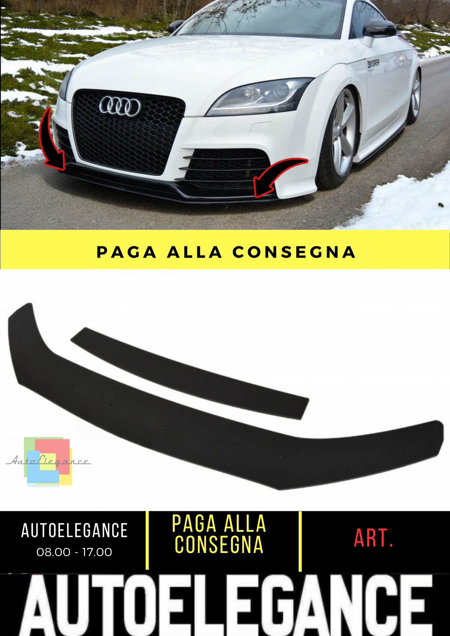 ⭐Splitter anteriore racing V.1 adatto per Audi TT RS 8J⭐