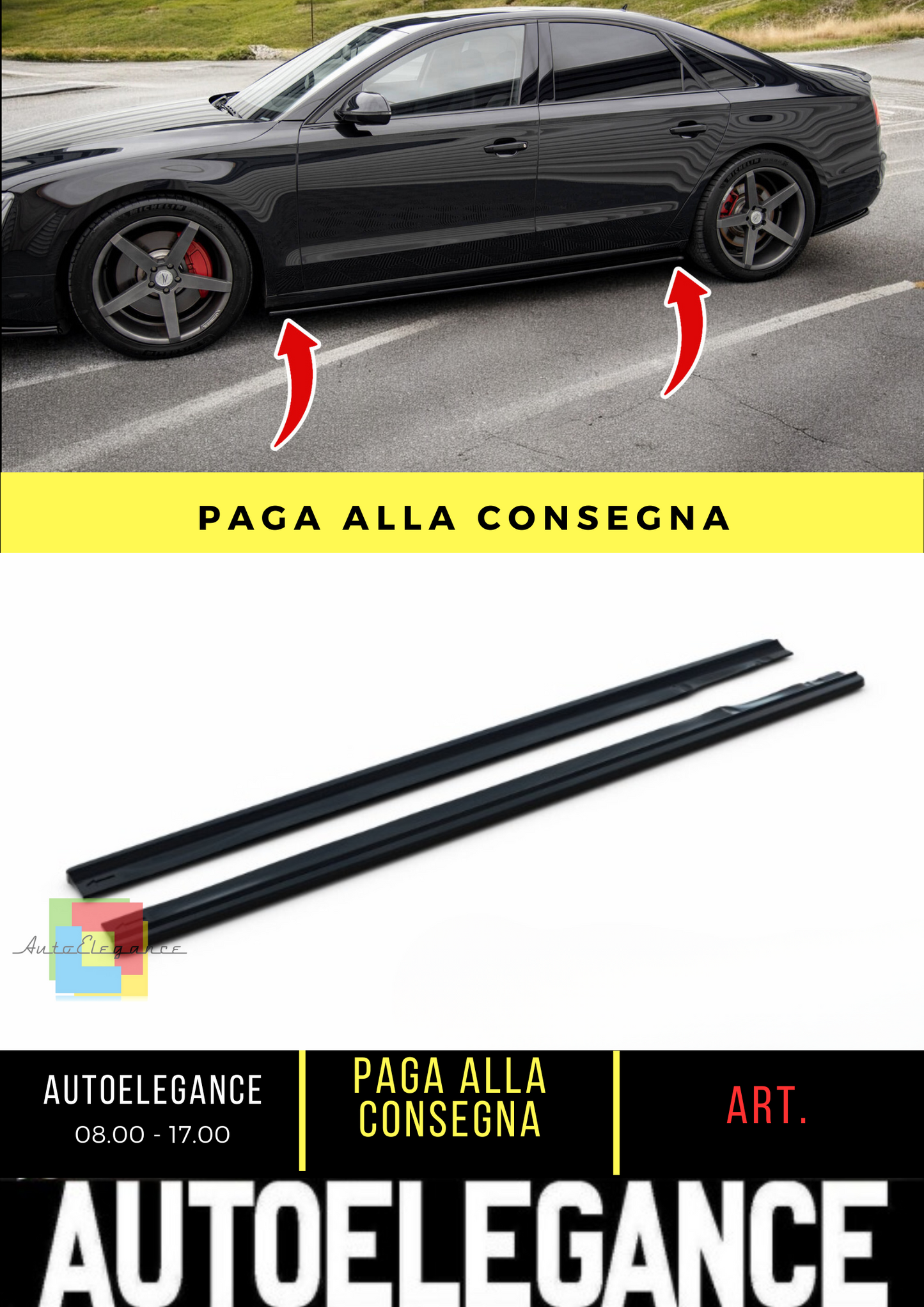 ⭐Sotto Minigonne Laterali adatto per  Audi A8 D4⭐