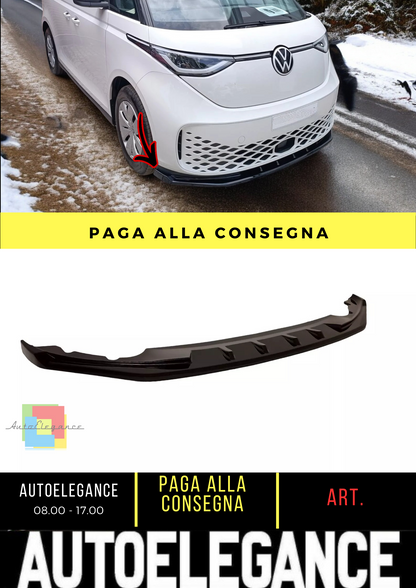 🔥MOTORDROME SPLITTER ANTERIORE PER VOLKSWAGEN ID. BUZZ (2022-)NERO LUCIDO ABS🔥