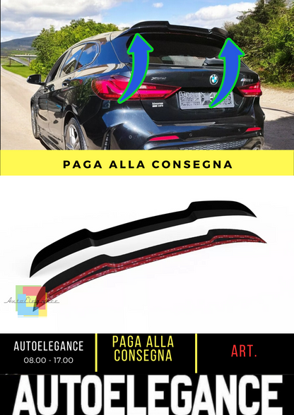 ⭐SPOILER TETTO ESTENIONE ADATTO PER BMW 1 SERIES M135i / M-PACK F40 NERO LUCIDO⭐