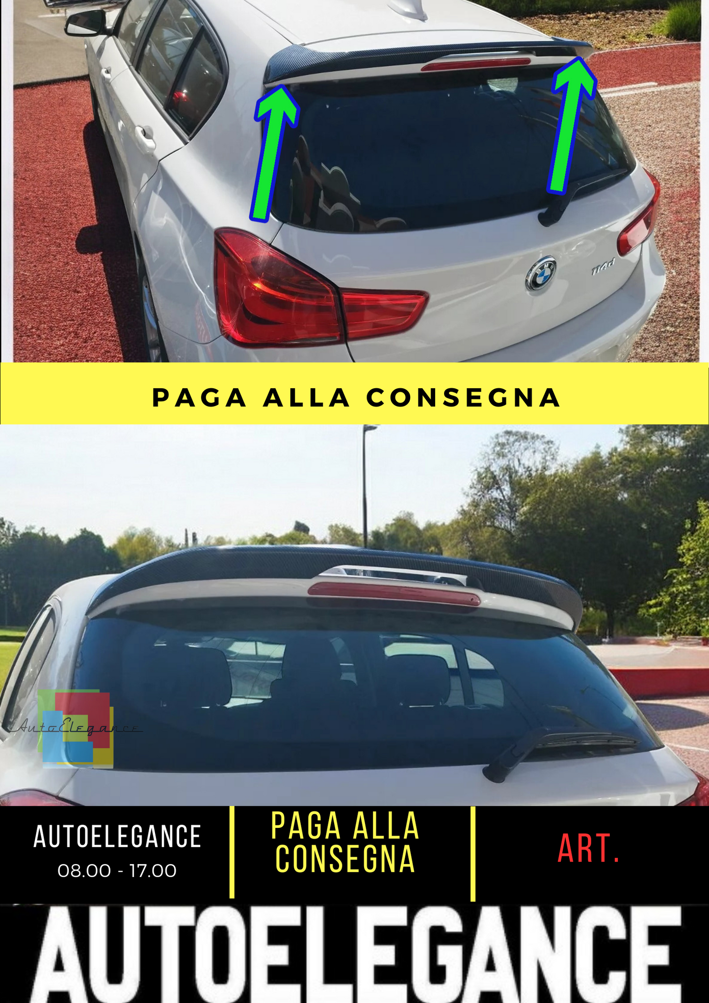⭐ROOF SPOILER SUITABLE FOR BMW 1 SERIES F20 (2011-2019) PU UNPAINTED⭐