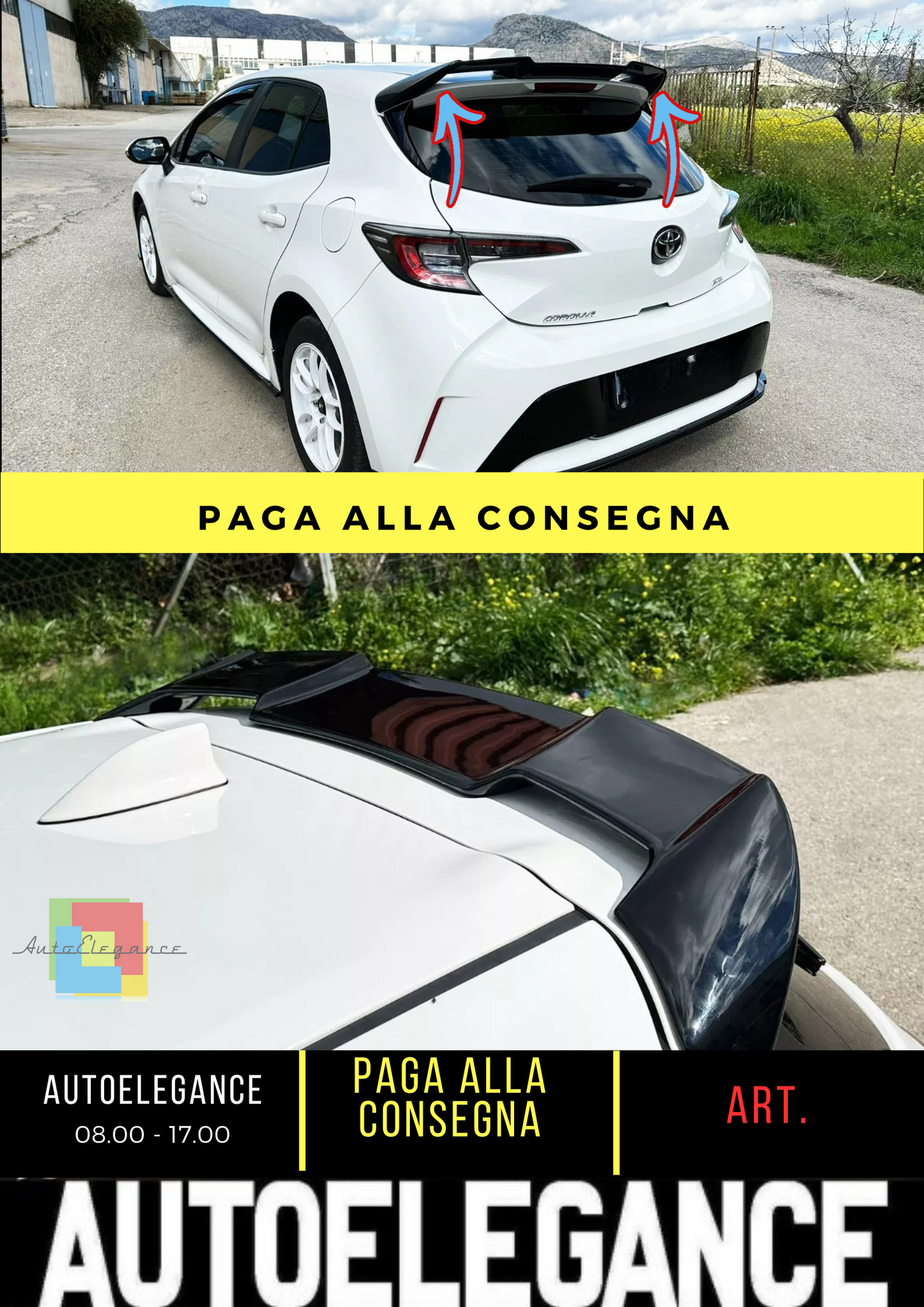 🔥ROOF SPOILER SUITABLE FOR TOYOTA COROLLA MK12 HATCHBACK (2018-) PU UNPAINTED🔥