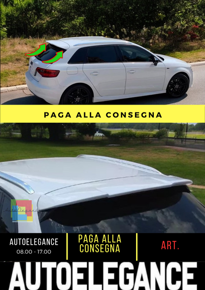 💫SPOILER TETTO ADATTO PER AUDI A3 8V SPORTBACK (2013-2020) PU UNPAINTED💫