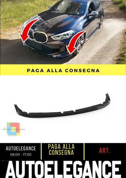 💫SPLITTER ANTERIORE ADATTO PER BMW M135i F40 NERO LUCIDO ABS💫