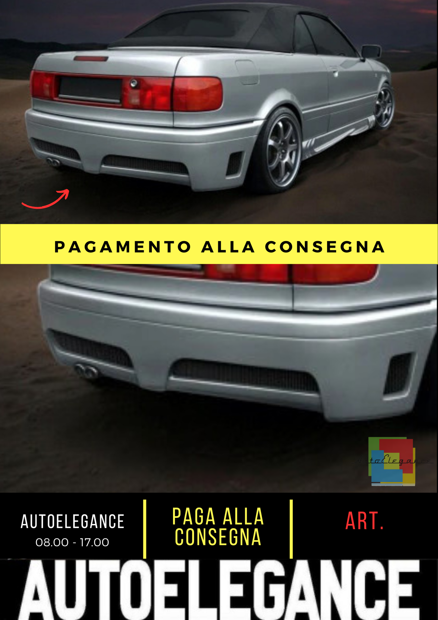 ❤️ REAR BUMPER SUITABLE FOR AUDI 80 ❤️ 