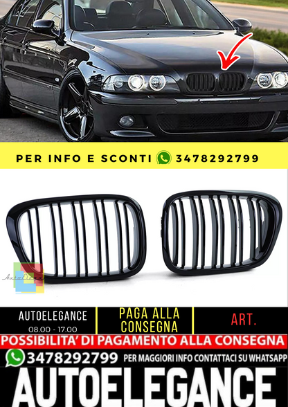 🔥Griglia griglia radiatore sportiva a doppia barra per BMW Serie 5 E39 95-03🔥
