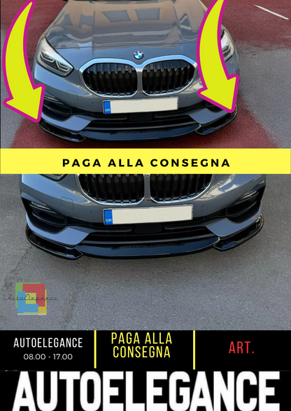 💫SPLITTER ANTERIORE ADATTO  PER BMW 1 SERIES F40 NERO LUCIDO ABS💫