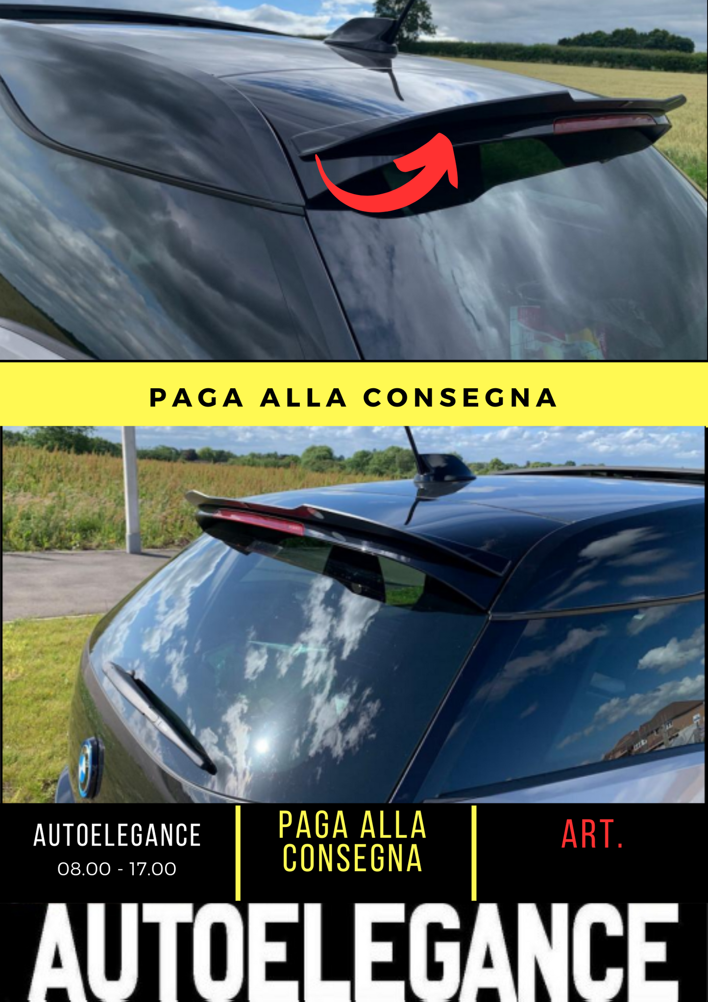 💕 REAR SPOILER SUITABLE FOR BMW I3 I01 BLACK 💕