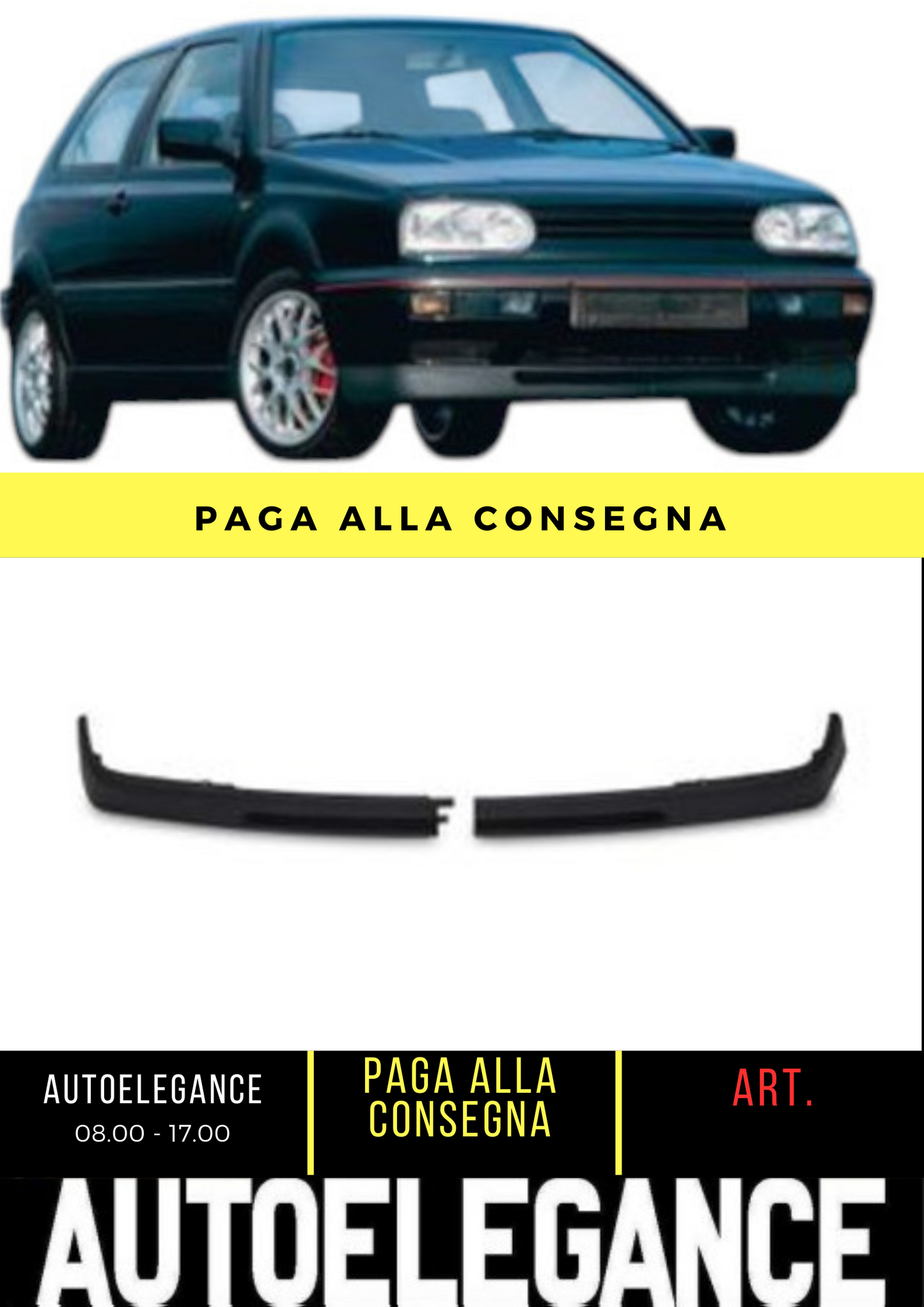 💕FRONT SPLITTER SUITABLE FOR VW GOLF MK3 💕