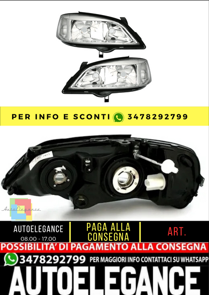 🔥Set fari per Opel Astra G faro principale sinistro + destro alogeno🔥