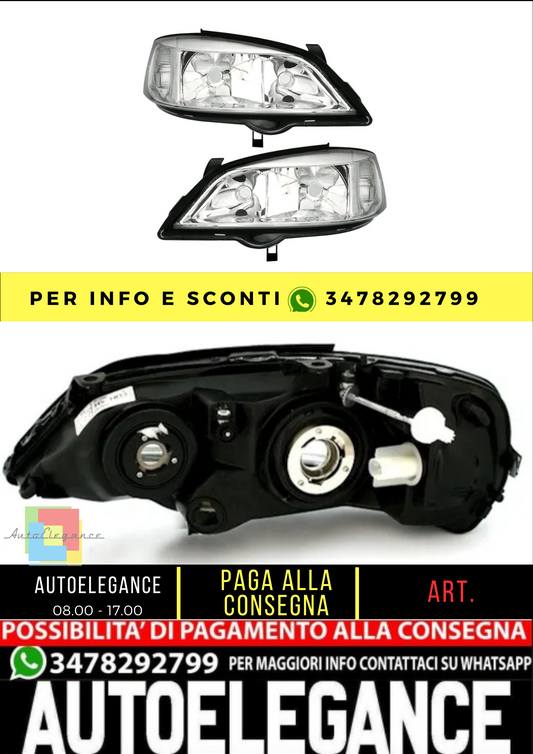 🔥Set fari per Opel Astra G faro principale sinistro + destro alogeno🔥