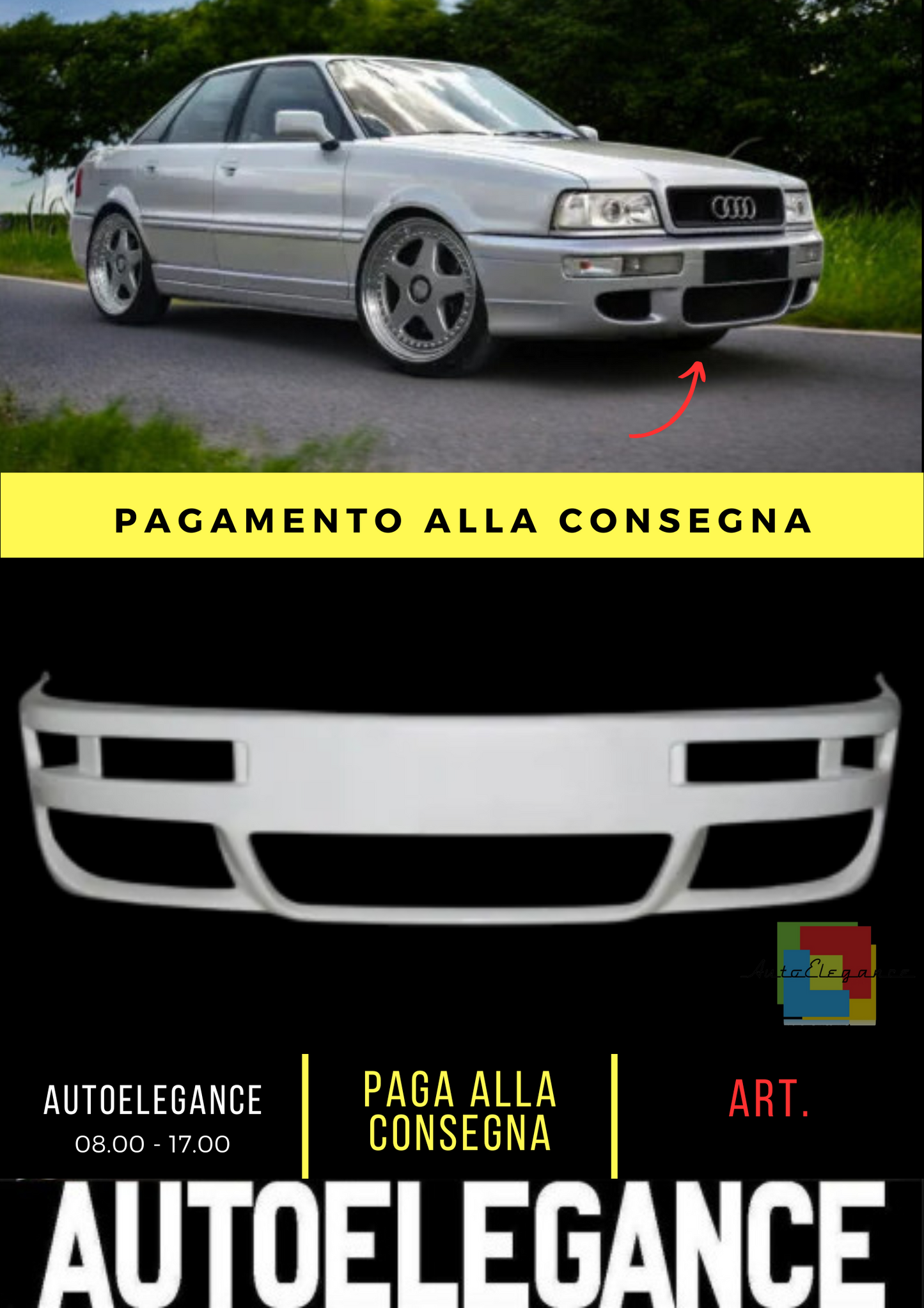❤️ FRONT BUMPER SUITABLE FOR AUDI 80 B4 ❤️ 
