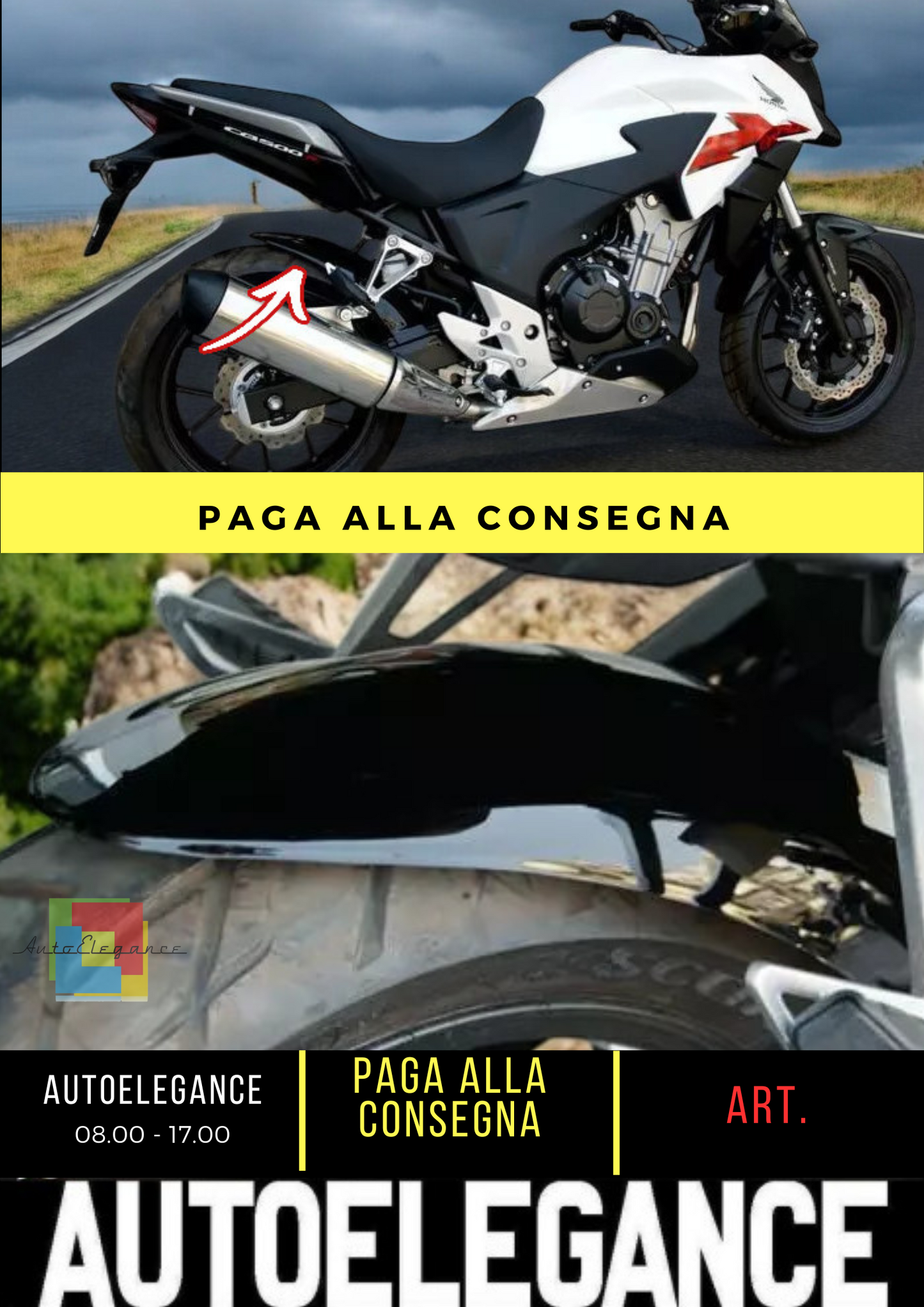 🔥HONDA CB500F/R/X (2013-2018) REAR MUDGUARD MUDGUARD ABS PLASTIC🔥