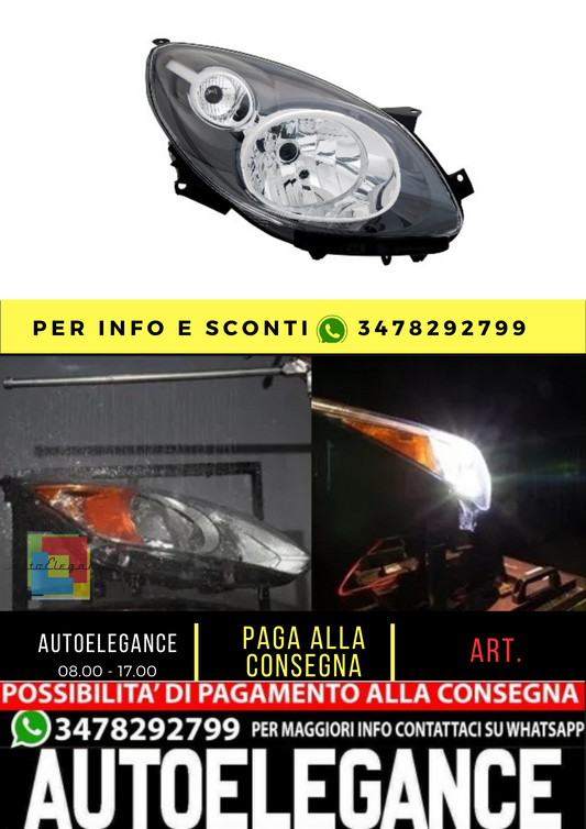 🔥Faro destro per Renault Twingo 2 CN0 2007- Nero H4 elettr. LWR🔥