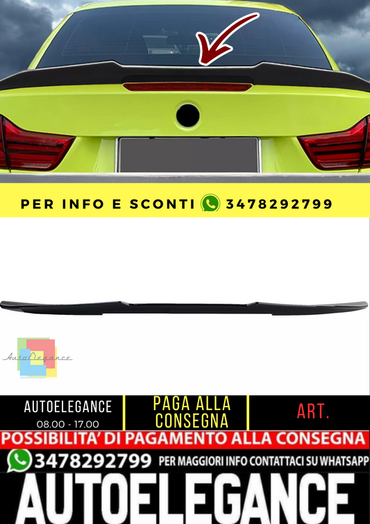 🔥Spoiler posteriore Ducktail Nero Lucido per Serie 4 BMW F33 Convertibile 13-21🔥