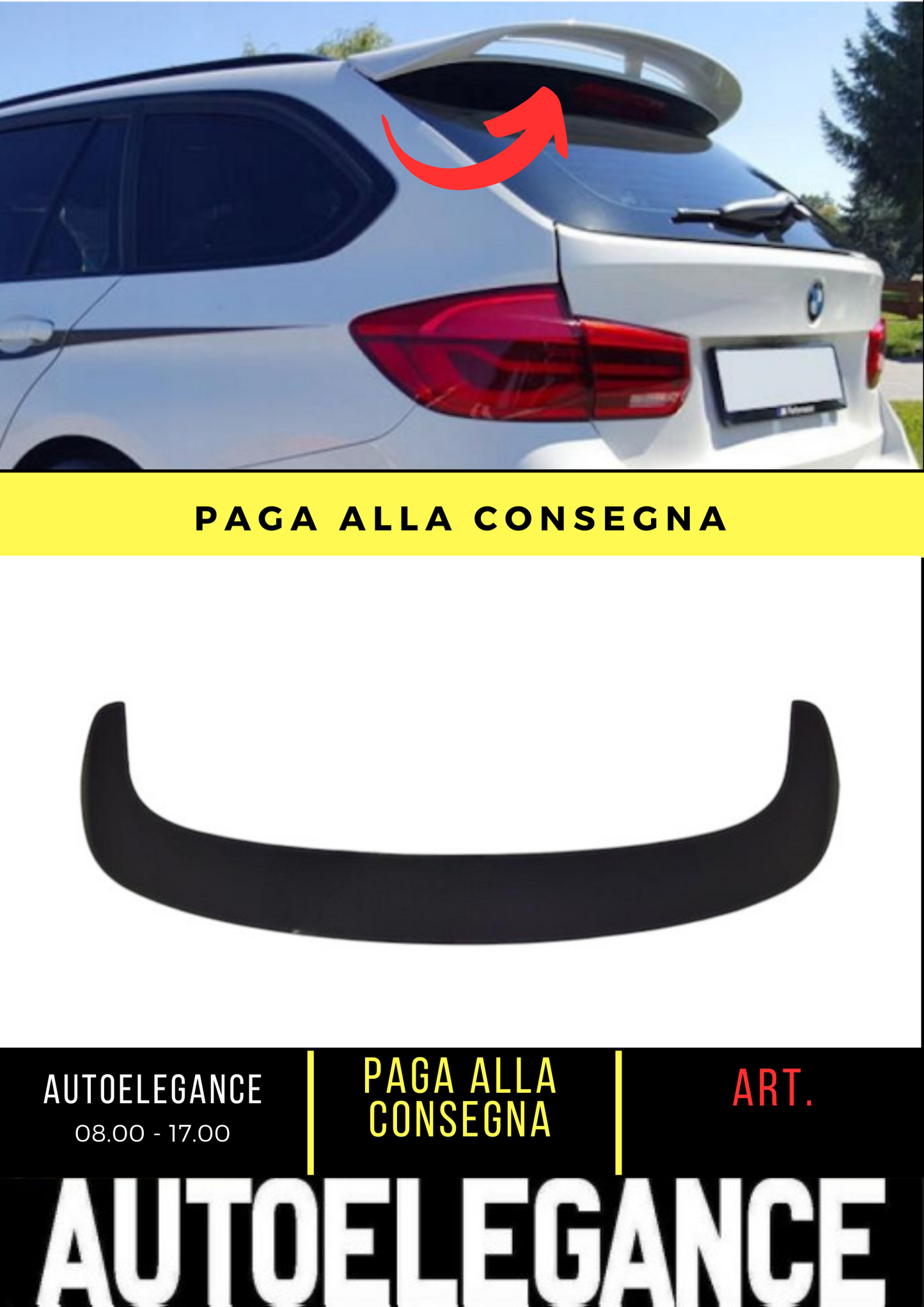 💕 REAR SPOILER SUITABLE FOR BMW 3 F31 BLACK 💕