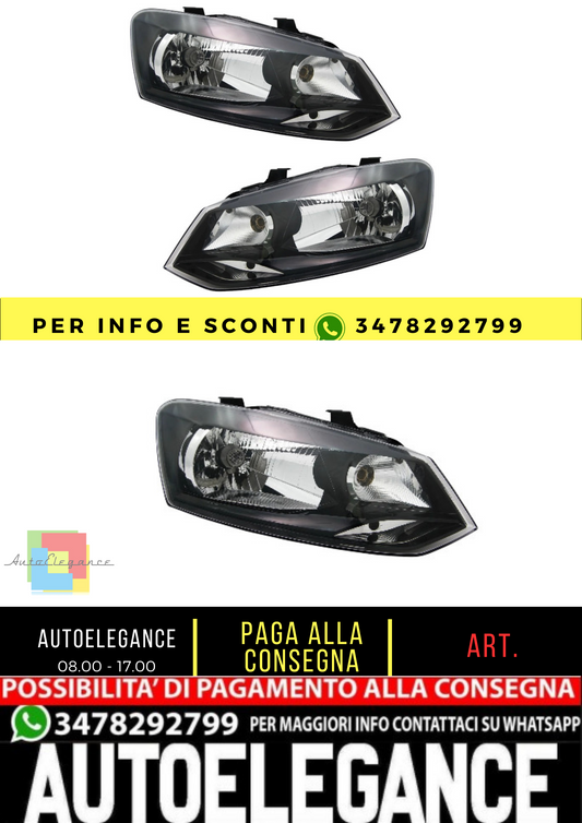 🔥Set fari per VW Polo 6R 2009-2014 H4 LWR attuatore alogeno TREND🔥