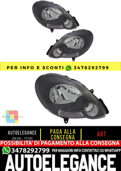 🔥Set fari per Renault Kangoo 2 2013- alogeni neri H4 TFL LWR🔥