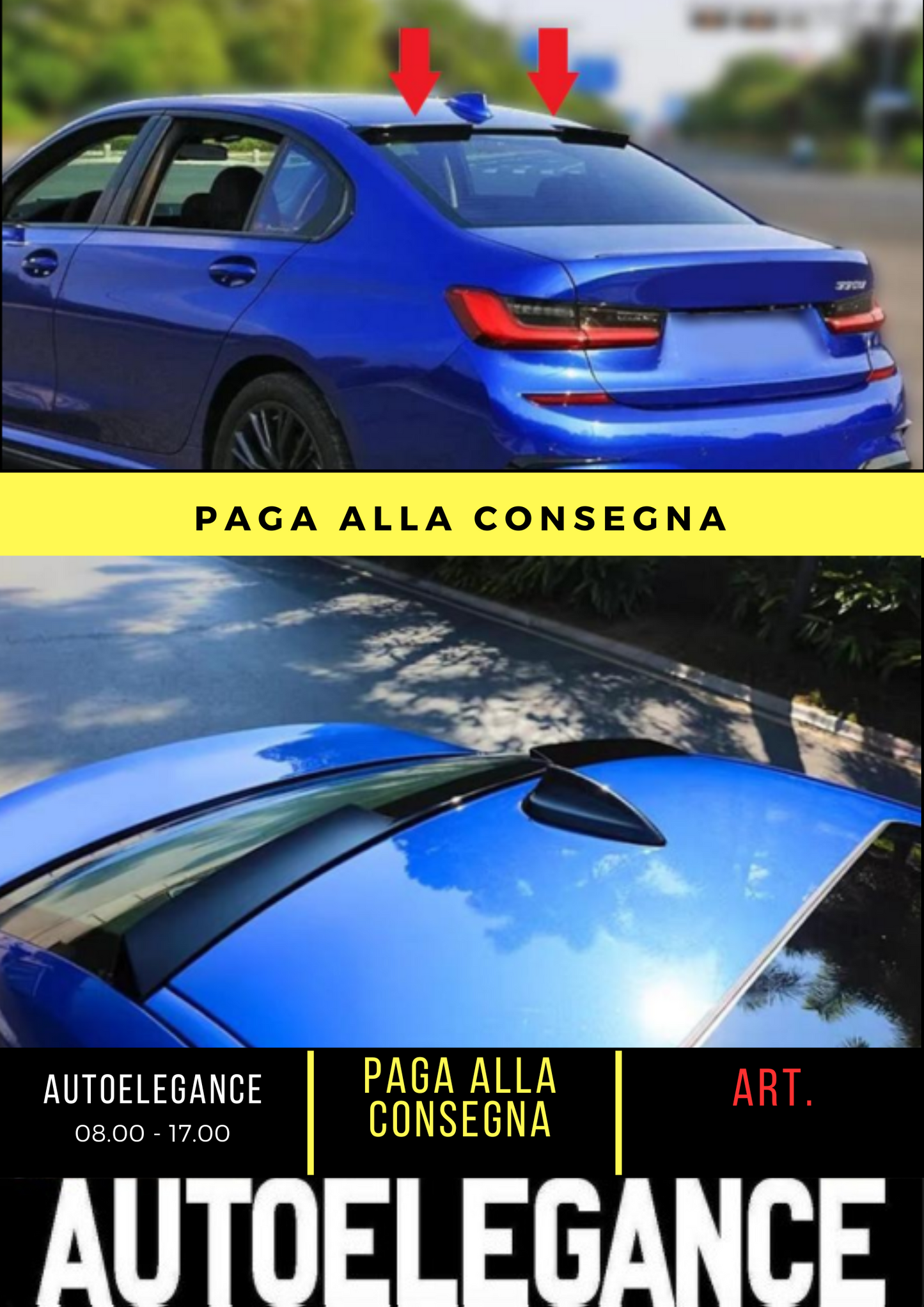 💕 SPOILER POSTERIORE ADATTO PER BMW 3 G20 NERO LUCIDO 💕