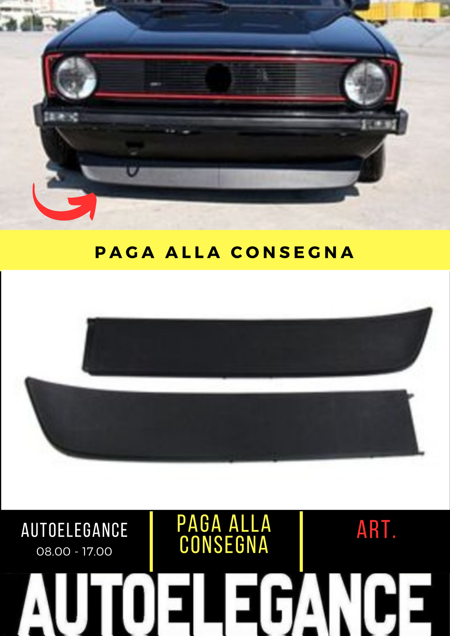 💕FRONT SPLITTER SUITABLE FOR VW GOLF MK1 💕