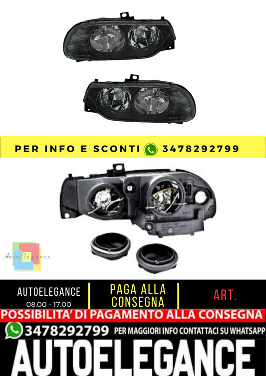 🔥Set fari per Alfa Romeo 156 932 97-03 faro principale H1 H7 nero🔥