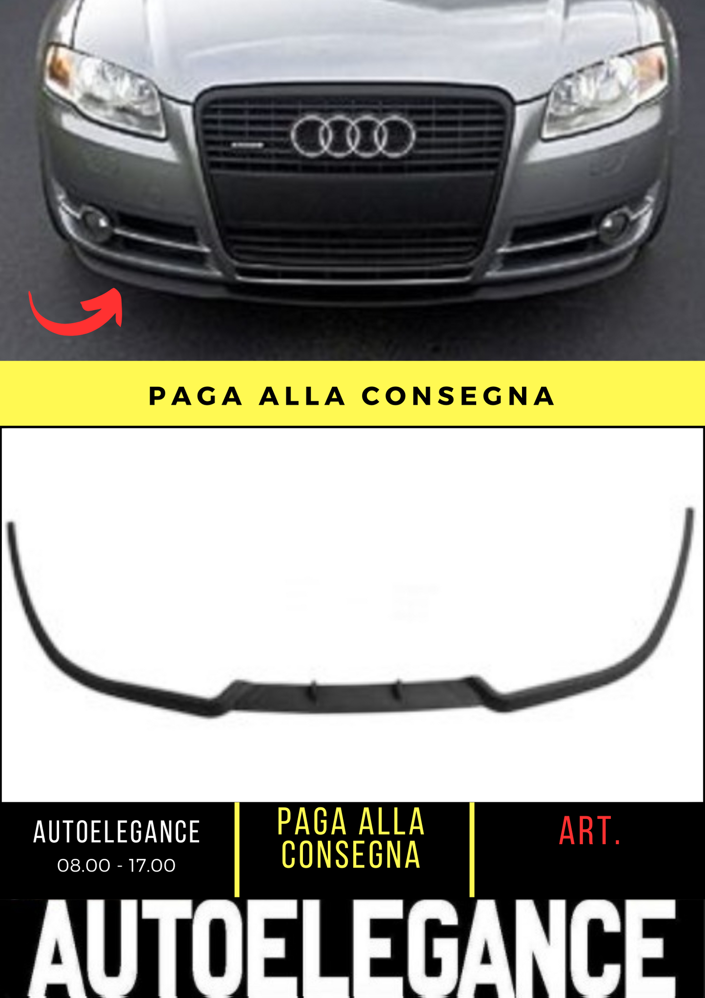 💕FRONT SPLITTER SUITABLE FOR AUDI A4 B7 💕