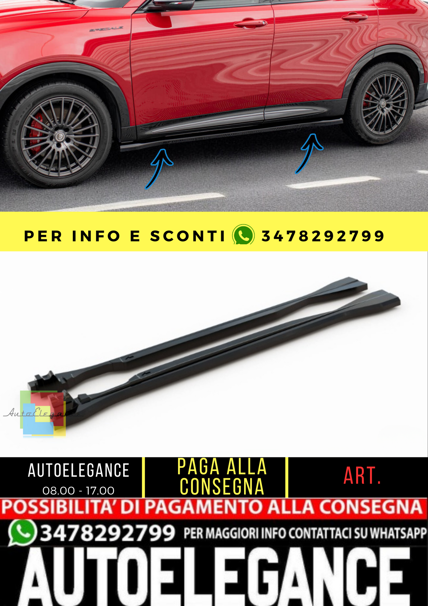 🔥Minigonne Laterali Diffusori Alfa Romeo Tonale Mk1🔥
