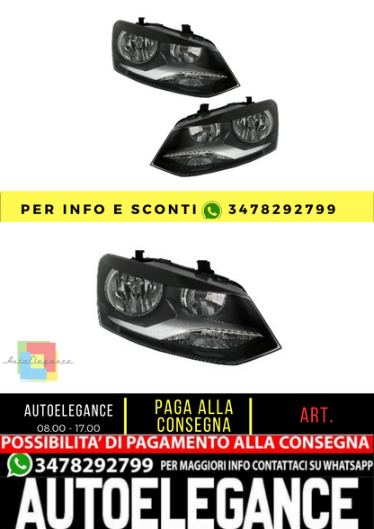 🔥Set fari per VW Polo 6R 2009-2014 H7 cromati Highline Comfortline Crossr🔥