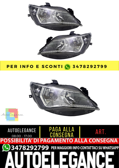 🔥Set fari per Seat Ibiza4 6J 12-15 Faro principale Twin Sport H7 cromato🔥