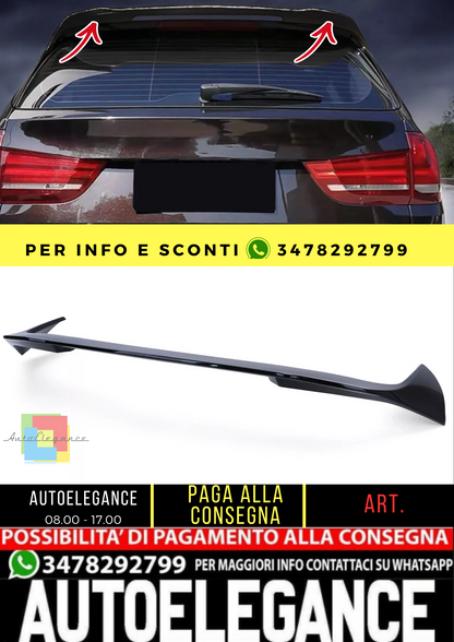 🔥Spoiler posteriore per tetto versione sportiva nero lucido per BMW X5 F15 13-18🔥