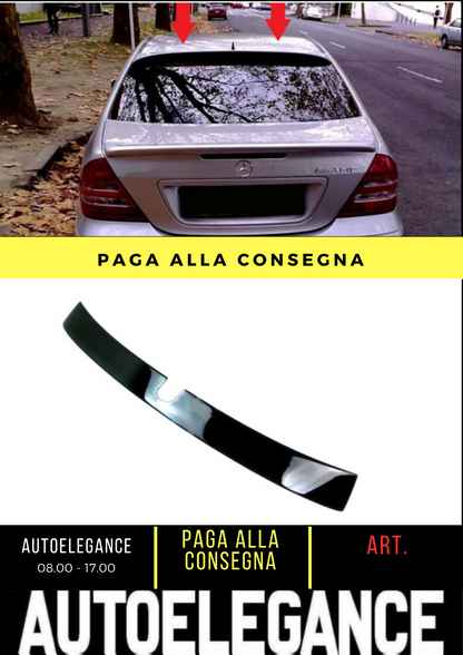 💕 REAR SPOILER SUITABLE FOR MERCEDES C-CLASS W203 GLOSSY BLACK 💕