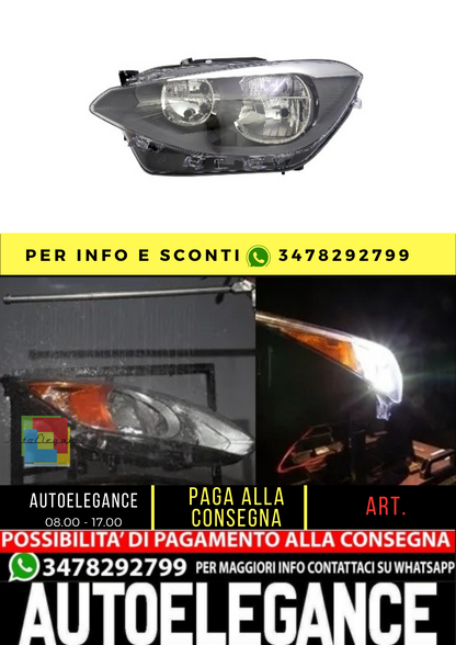 🔥Faro sinistro per 1 serie BMWF20F21 2010-2015 + attuatore LWR alogeno H7🔥