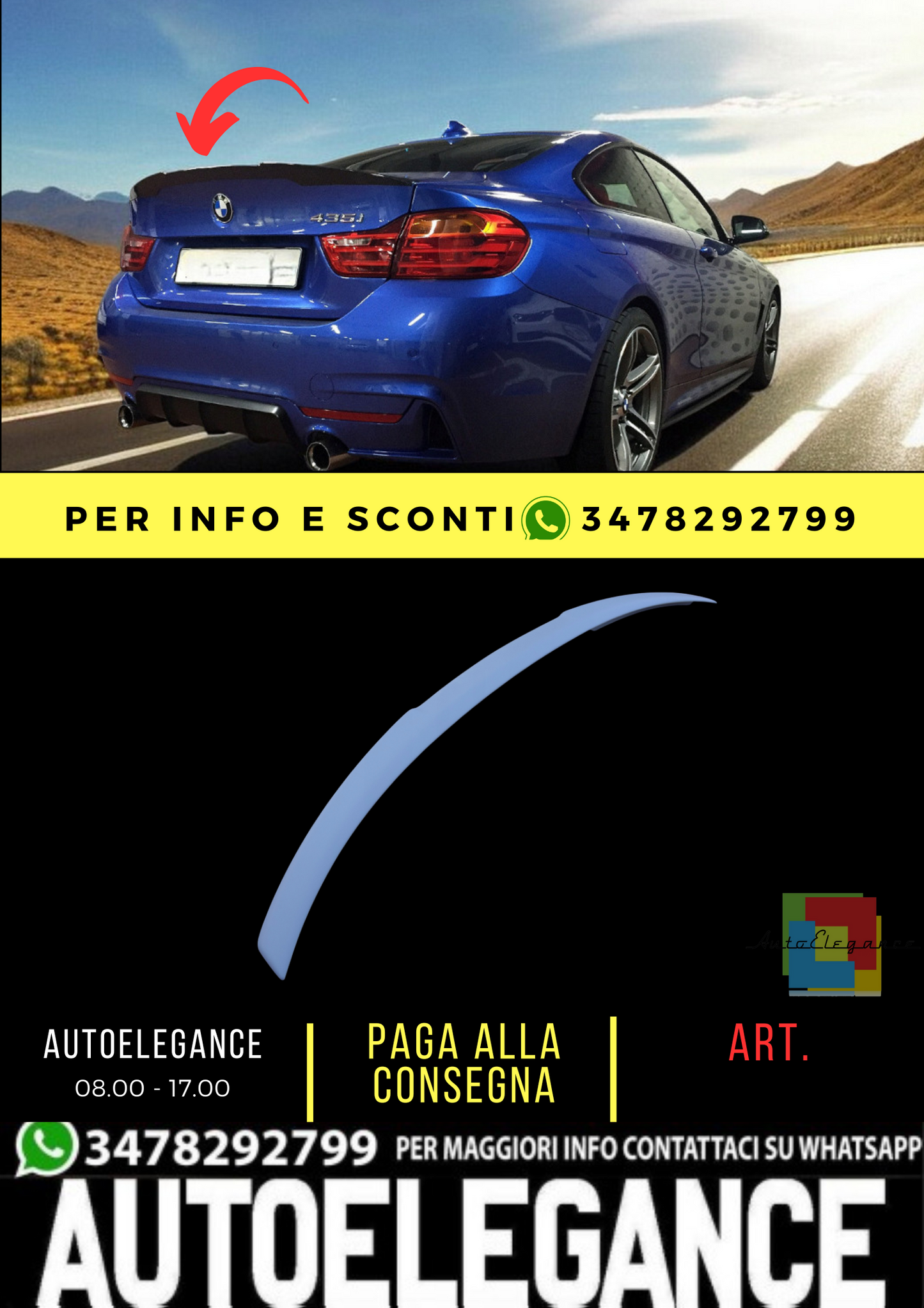 💕SPOILER ADATTO PER BMW 4 F32 M4 QUALITÀ 💕