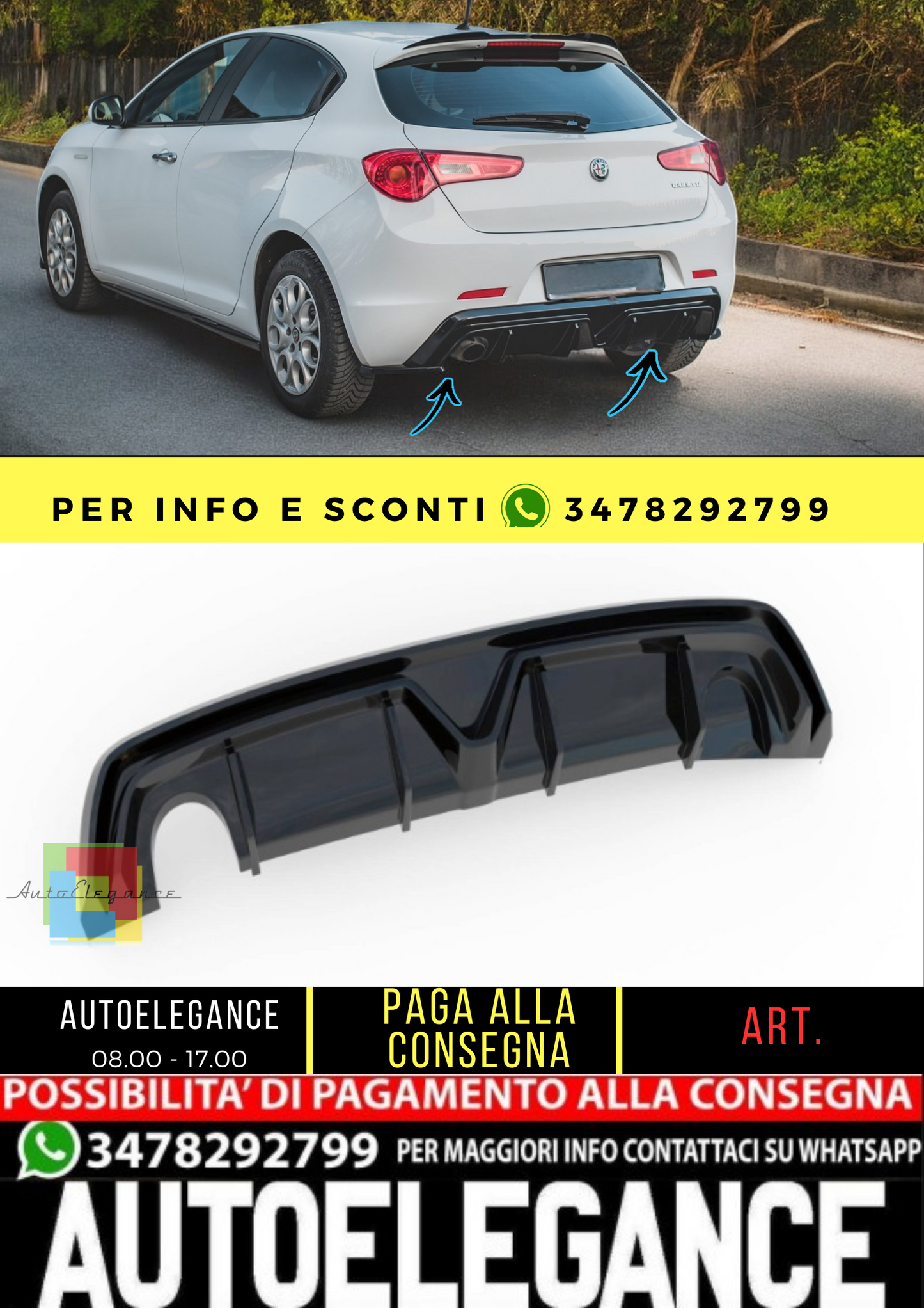 🔥Mantovana posteriore Alfa Romeo Giulietta (versione scarico singolo)🔥