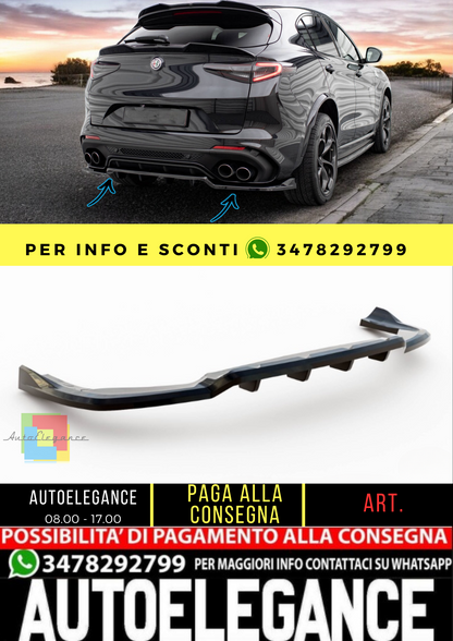 🔥Splitter posteriore (con barre verticali) Alfa Romeo Stelvio Quadrifoglio Mk🔥