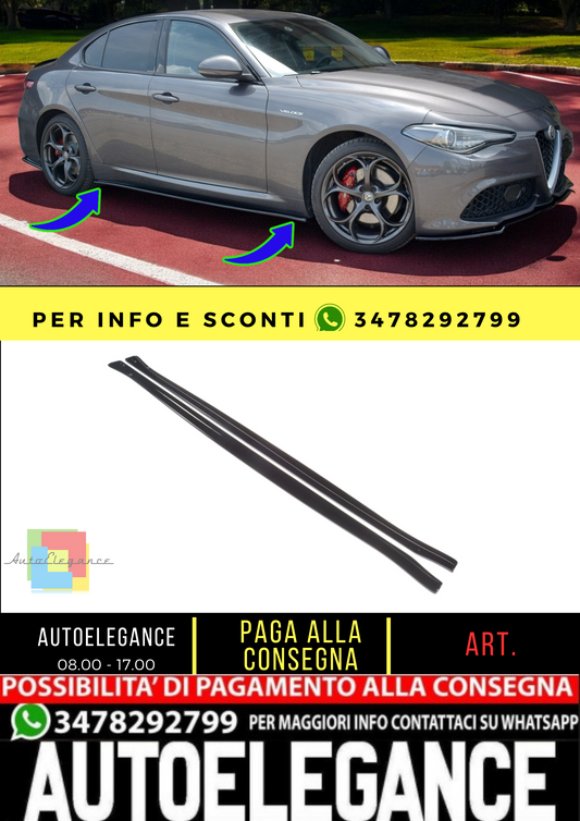 🔥ALFA ROMEO GIULIA VELOCE DIFFUSERS SIDE SKIRTS🔥