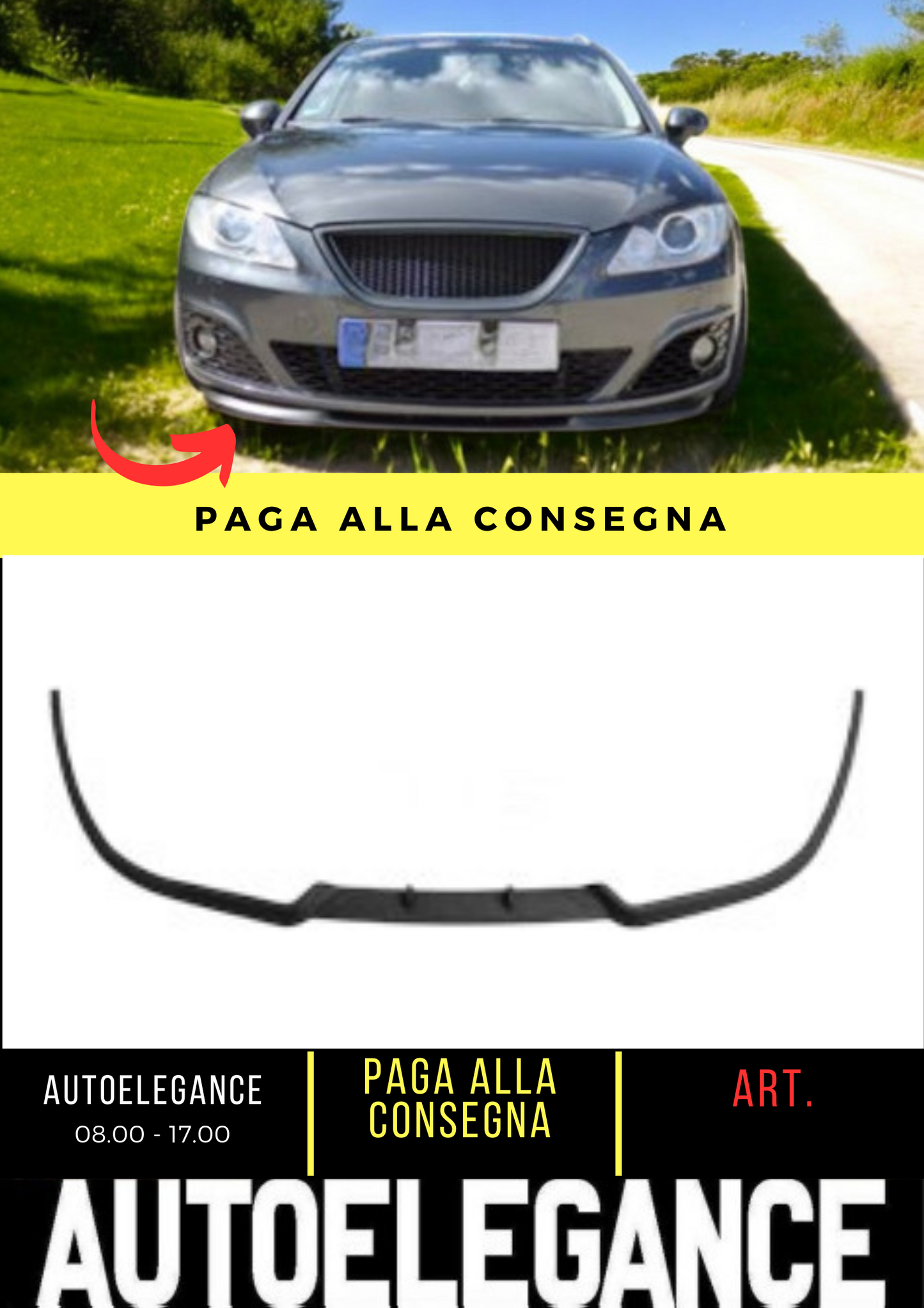 💕SPLITTER ANTERIORE ADATTO PER SEAT EXEO 💕
