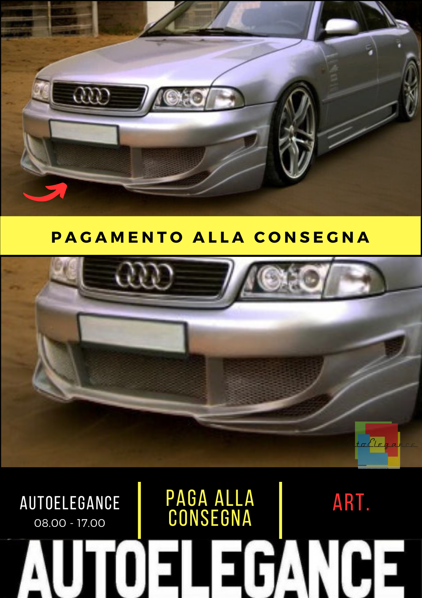 😍 PARAURTI ANTERIORE ADATTO PER AUDI A4 B5 😍