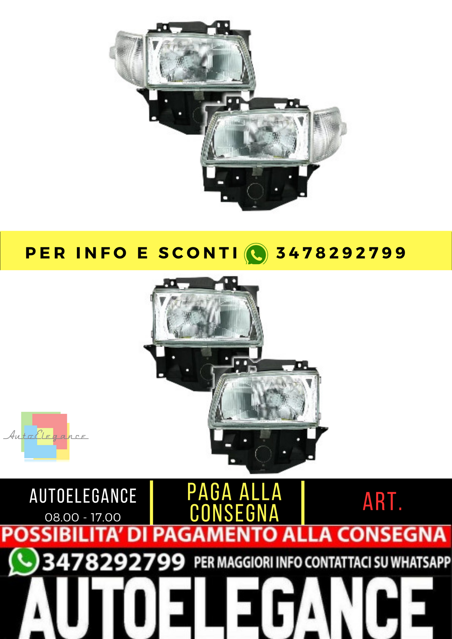 🔥Set faro + frecce per VW T4 sinistra + freccia anteriore destra alogena 96-03🔥