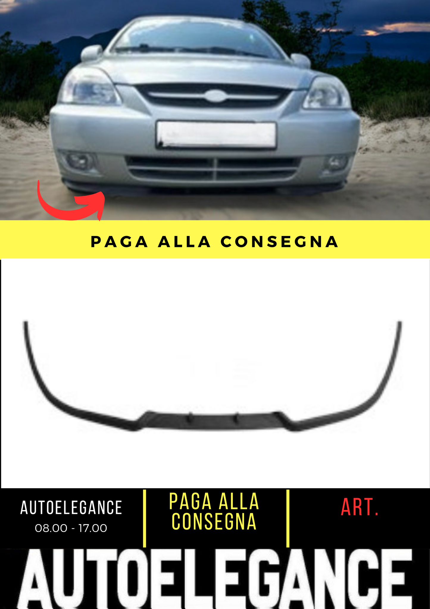 💕FRONT SPLITTER SUITABLE FOR KIA RIO TYP DC 💕
