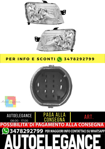 🔥Set fari per Fiat Panda 169 03-09 Attuatore alogeno H4 LWR 🔥