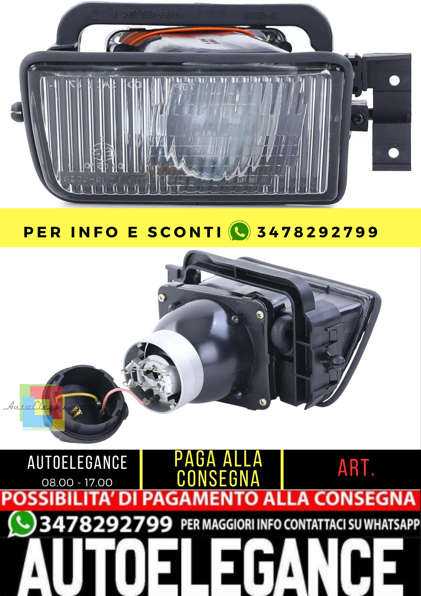 🔥Fendinebbia H1 lato destro adatto per BMW Serie 5 E34 88-95🔥