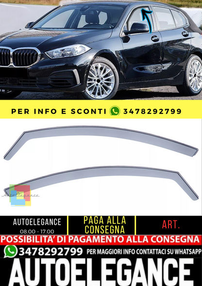 🔥Deflettore antipioggia deflettore antivento nero fumé per BMW F40 serie 1 🔥