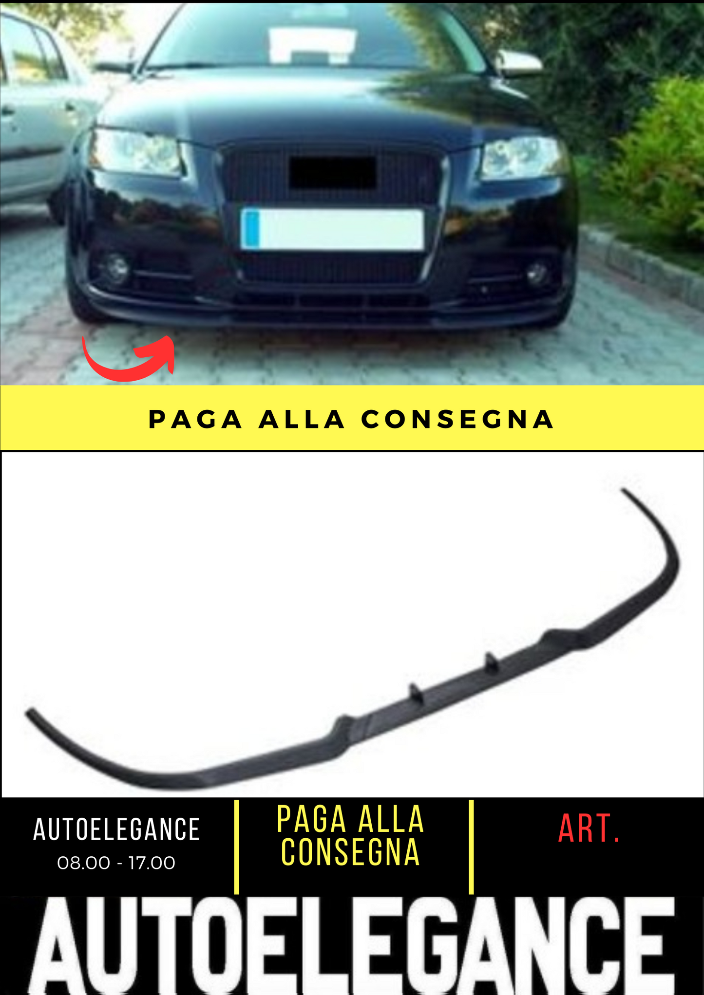 💕FRONT SPLITTER SUITABLE FOR AUDI A3 8P💕