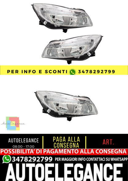 🔥Set fari per Opel Insignia A 2008-2013 alogeno H1 H7 servomotore LWR🔥