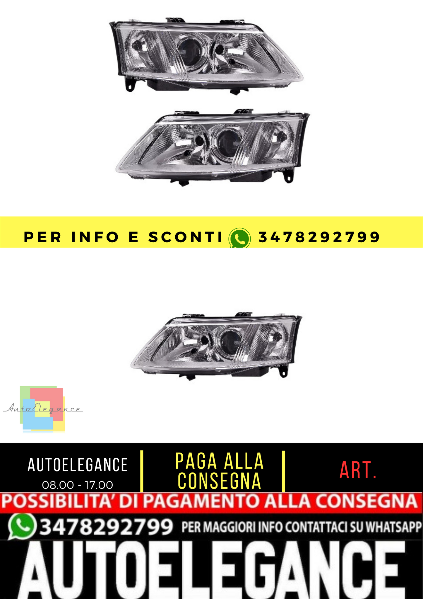 🔥Set fari per servomotore Saab 9-3 2002-2007 YS3F H7 / H7+ LWR🔥