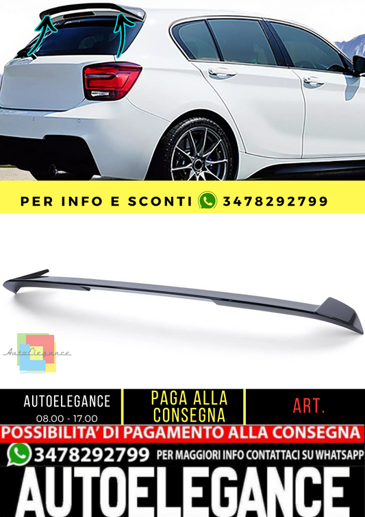 🔥Spoiler posteriore sul tetto sportivo nero lucido per BMW Serie 1 F20 F21 pre-restyling 11-15🔥