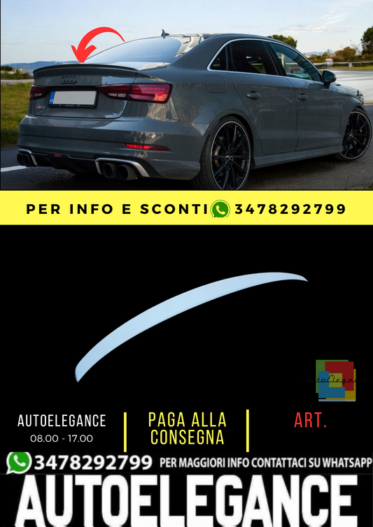 💕SPOILER SUITABLE FOR AUDI A3 S3 8V RS3 SEDAN MODEL 💕