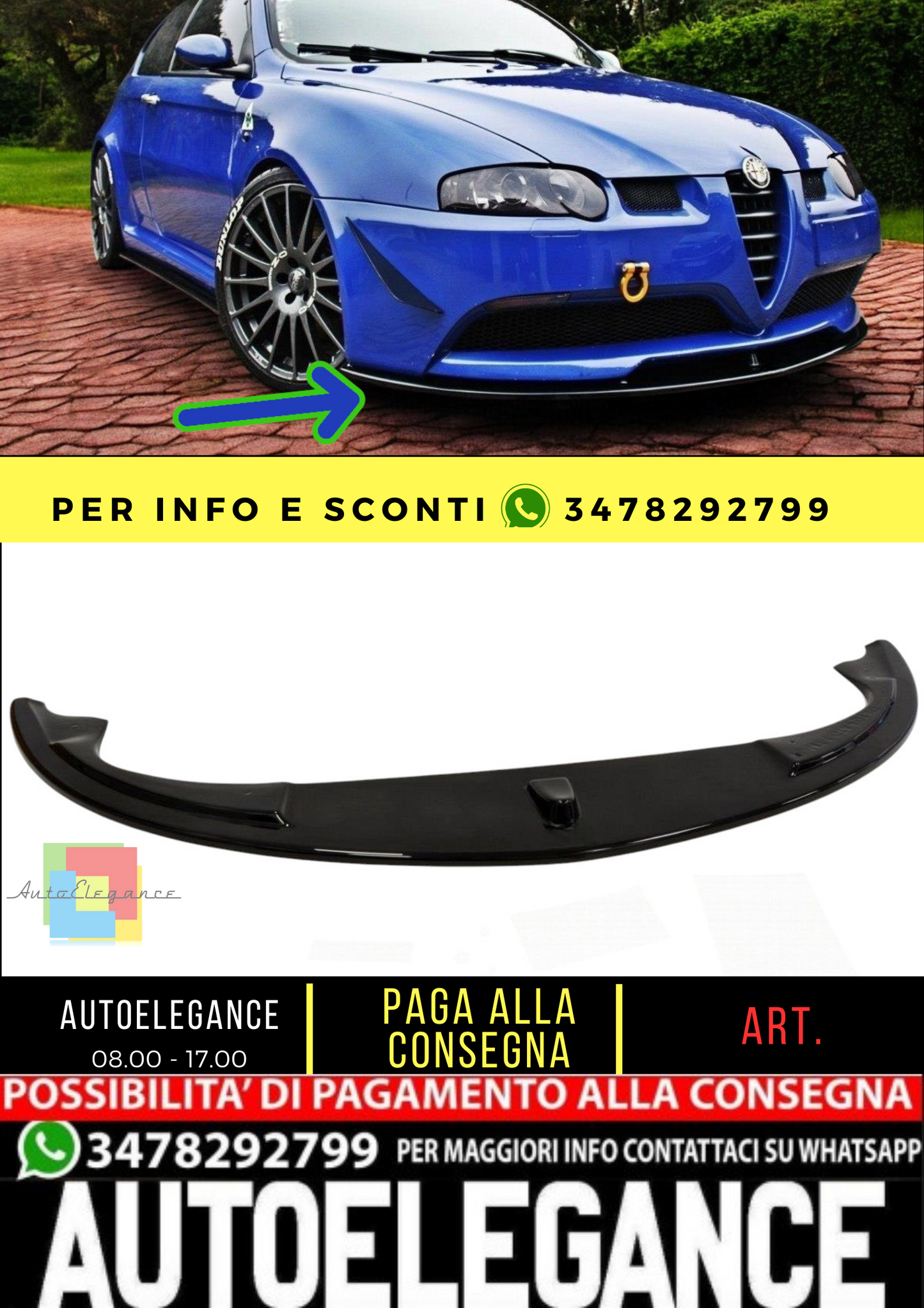 💫SPLITTER ANTERIORE ALFA ROMEO 147 GTA💫